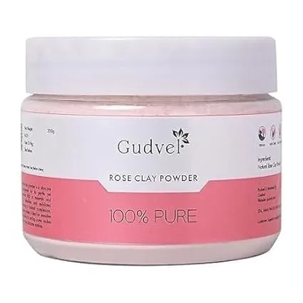Rose Clay Powder for Face, Skin Care, Mask, Rose Powder for Naturally Glowing Skin, Detoxify, Exfoliate, Multani Mitti Face Pack, Daily Skincare Essentials - 200gm