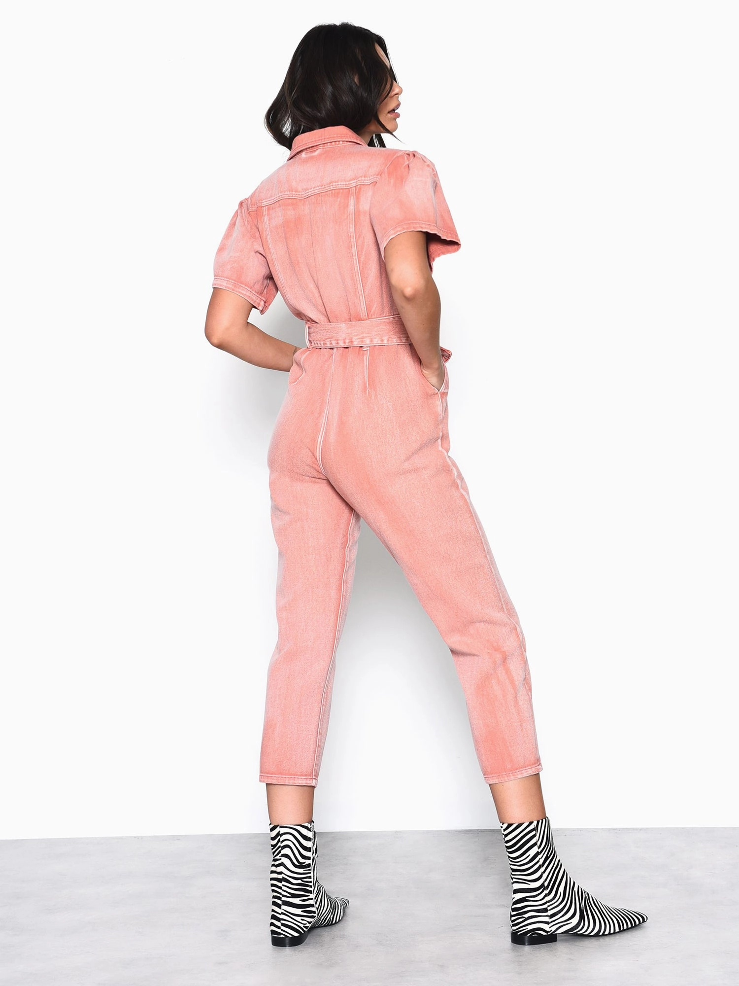 Rose Wash Denim Jumpsuit