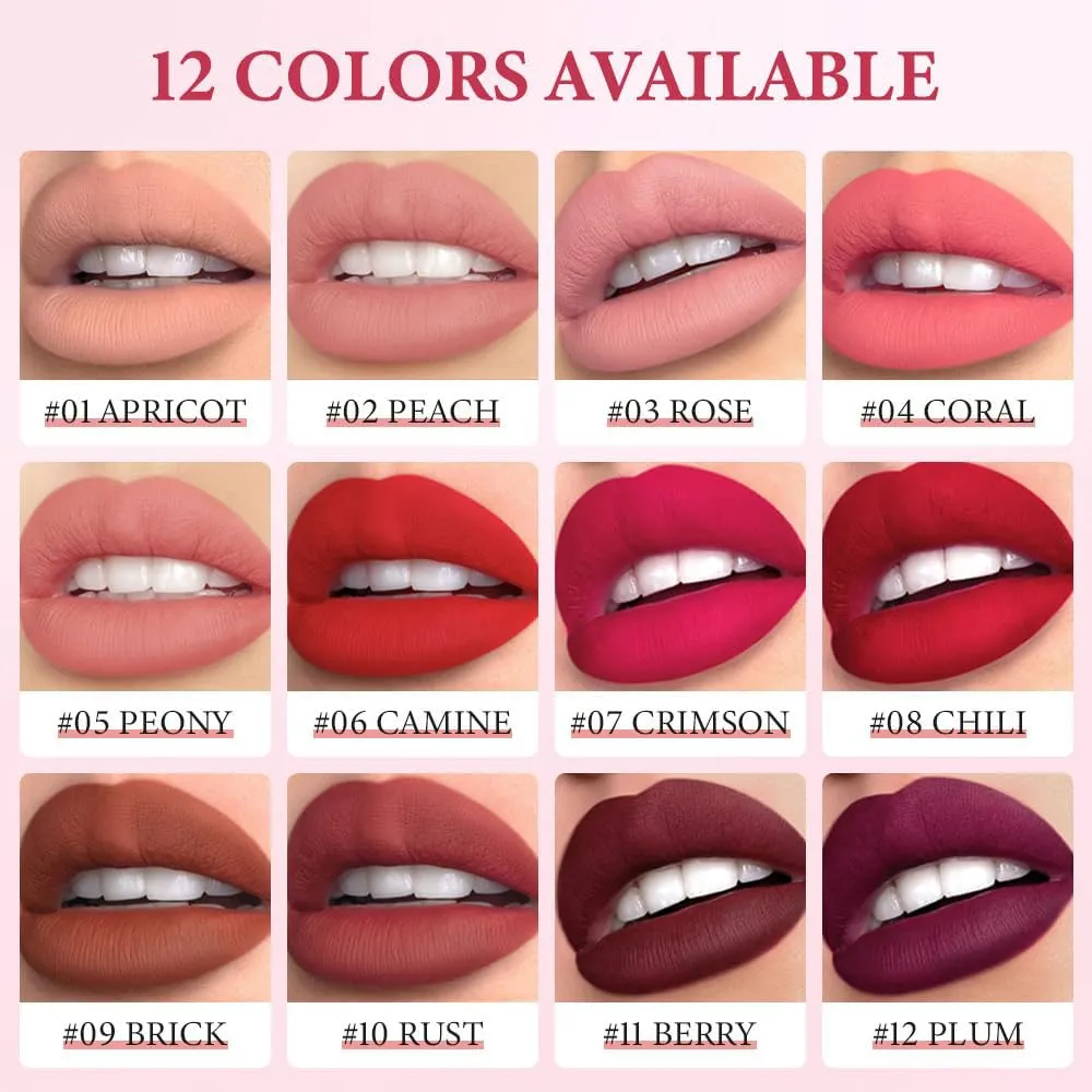 Rotating Sharpenable Matte Lipstick Pencils, Red Lip Liner Matte Lip Crayon Waterproof Lip Gloss Stain Set, Daily Application Lip Makeup Long Lasting Pencil (6pcs(01#, 02#, 03#, 04#, 05#, 06#))