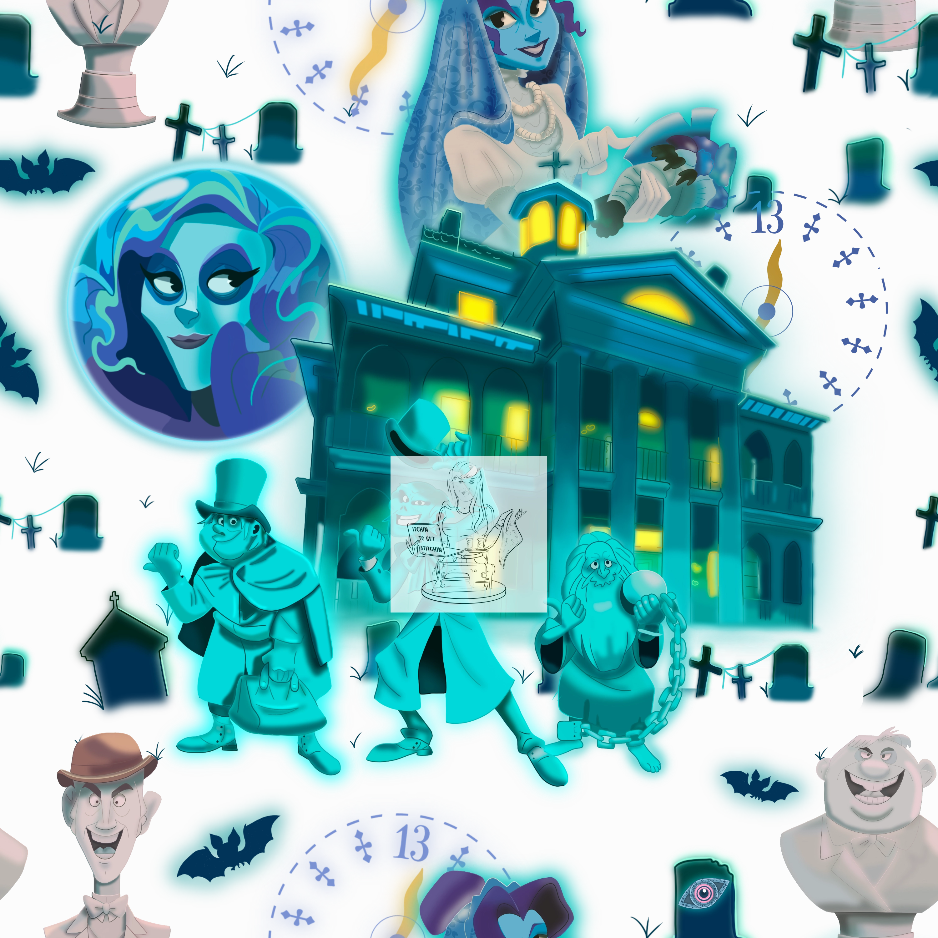 RTS - Clear Vinyl Design  - Glowing Ghouls
