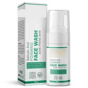 Salicylic Acid 2% Foaming Face Wash For Reduction of Acne, Pimples Dark Spots | Prevent Acne Breakouts, Soothes Skin | Women & Men | 100ML