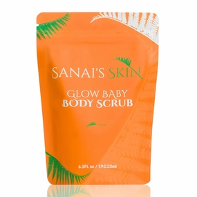 Sanai's Skin Glow Baby Body Scrub | Vegan & Cruelty-Free Exfoliator | Shea Butter & Sea Salt for Soft Smooth Moisturized Skin
