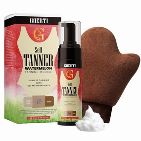 Self Tanner Mousse Kit - Medium Glow Self Tanner Foam | Flawless & Streak-Free Sunless Tanner Self Tan Lotion for Face & Body Fake Tan,Watermelon Scent Body Self Tanner Mousse With Mitt