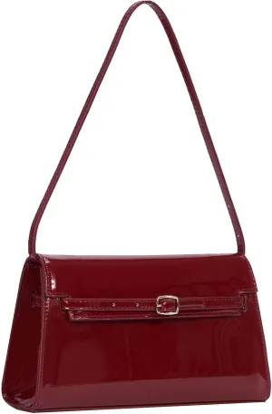 Shoulder Bag for Women Purse Designer Handbag Trendy Red Leather Purse Small Hobo Tote Purse with Adjustable Strap