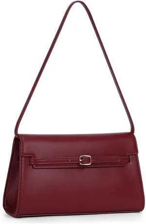 Shoulder Bag for Women Purse Designer Handbag Trendy Red Leather Purse Small Hobo Tote Purse with Adjustable Strap