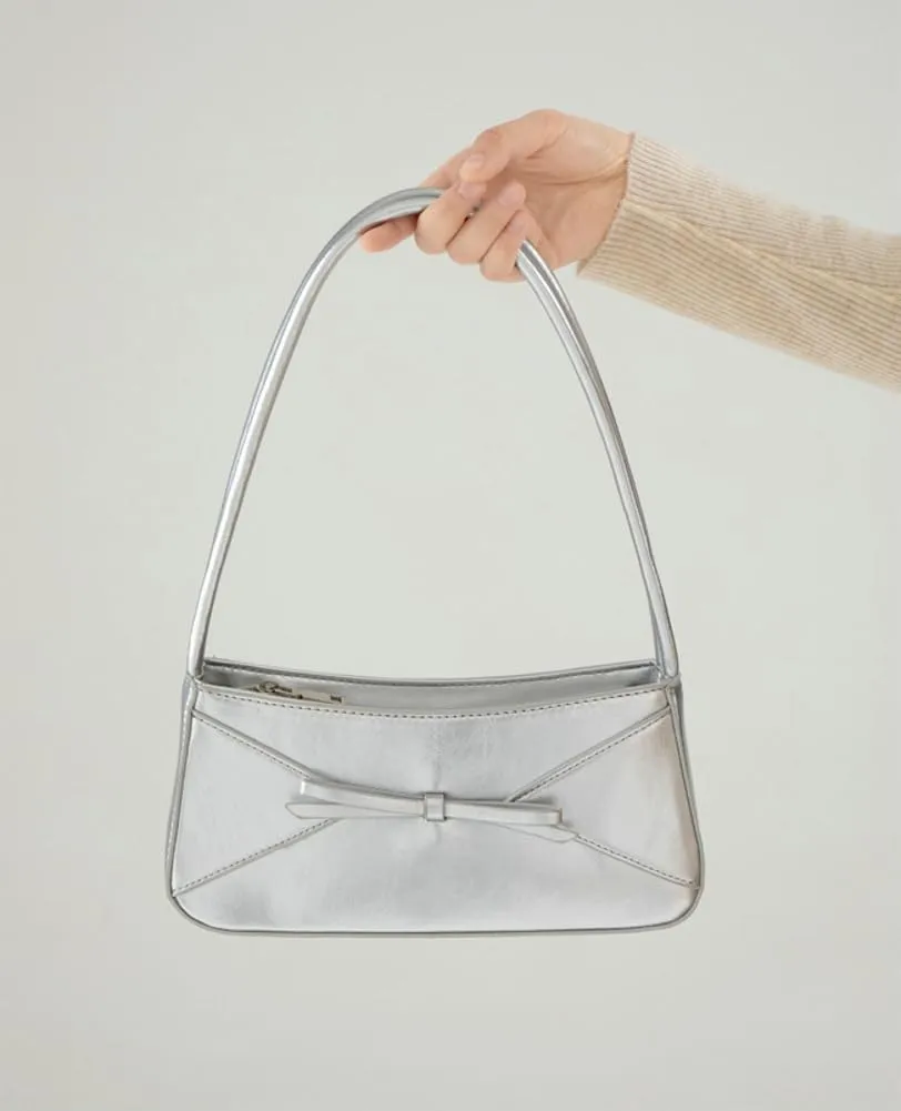 Shoulder Bag for Women Small Cute Bow Y2K Leather Clutch Purse Top Handle Handbag Trendy Underarm Bag Satchel 2025