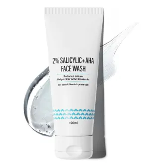 Soo-true 2% Salicylic Acid Face Wash   AHA For Acne and Pimple, 100ml | For Clean, Clear and Glowing Skin | Reduces Acne, Excess Oil, Pimples | All Skin Types