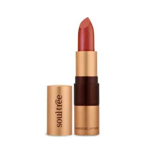 SOULTREE Organic Lipstick with Ayurveda Ingredients (4.5g, Deep Blush) 100% Natural Lipstick For Everyday Use - Sweet Almond & Wild Honey Ayurvedic Lip Stick