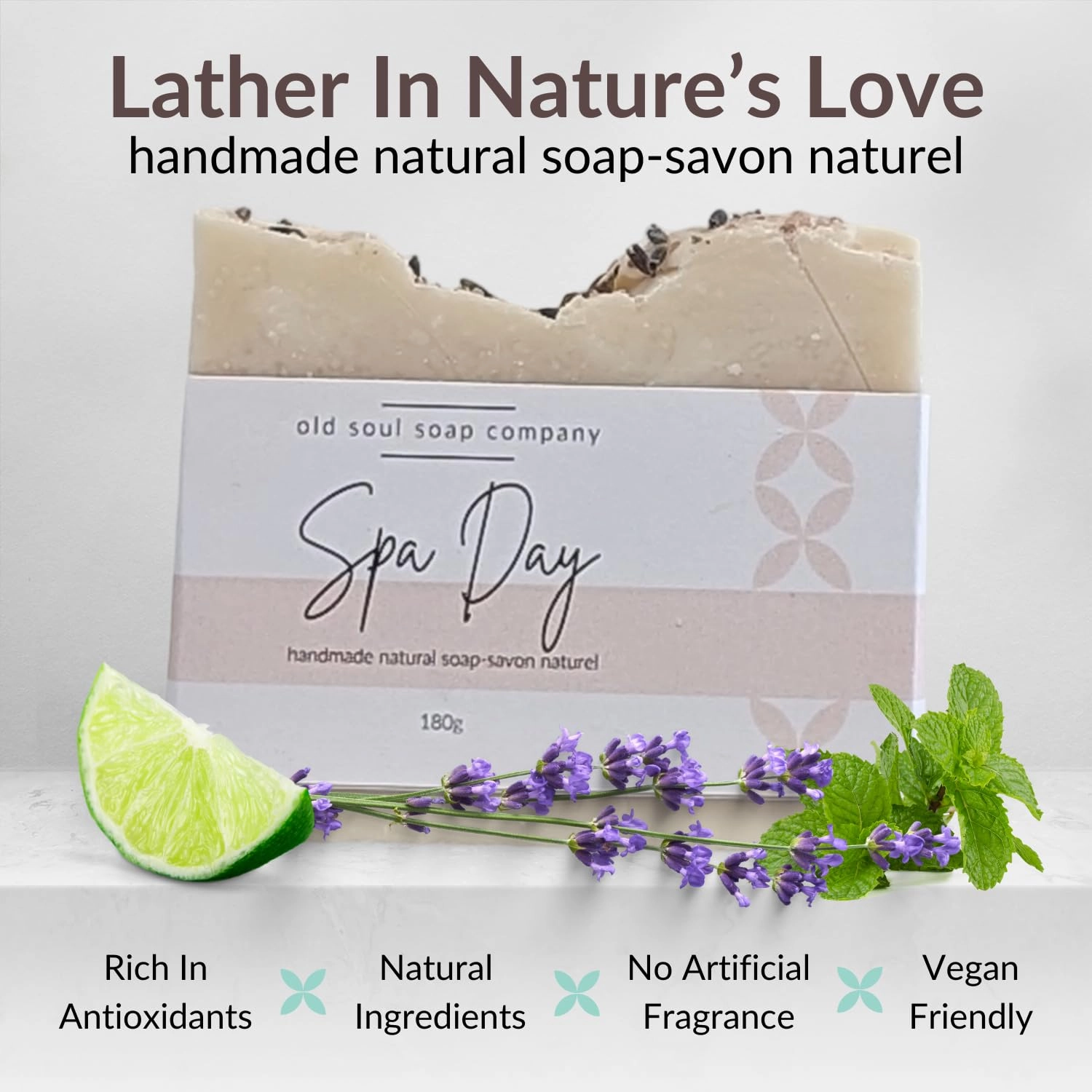 Spa Day Soap Collection Soap Bar – Skin Renewing, Vegan-Friendly with Lavender & Tea Tree Oil – Deep Cleansing & Nourishing for Glowing Skin – 5.8 oz Pack 4