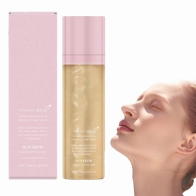 Spf 50 Sheer Setting Mist, Elaria Sunglaze Sheer Setting Mist Sunscreen Spf 50, for Face & Body, Lightweight, Fast-Absorbing, Hydrating, Non-Greasy, Makeup-Friendly (1)