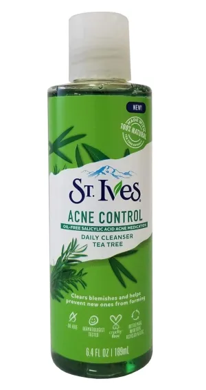 St. Ives Acne Control Daily Face Cleanser TEA TREE 6.4 fl oz - 2-PACK