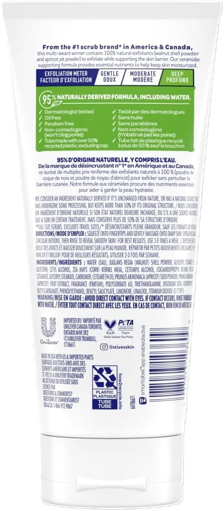 St. Ives Fresh Skin Apricot Face Scrub, Deep Exfoliator Skin Care for Clean, Glowing Skin, Oil-free Facial Scrub Made with 100% Natural Exfoliants, 6 oz, 6 Pack