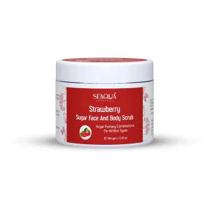 Strawberry Sugar face and Body Scrub for Men and Women, Smoother and Brighter Scrub for Reduce Dead Skin and Pores – 100gm