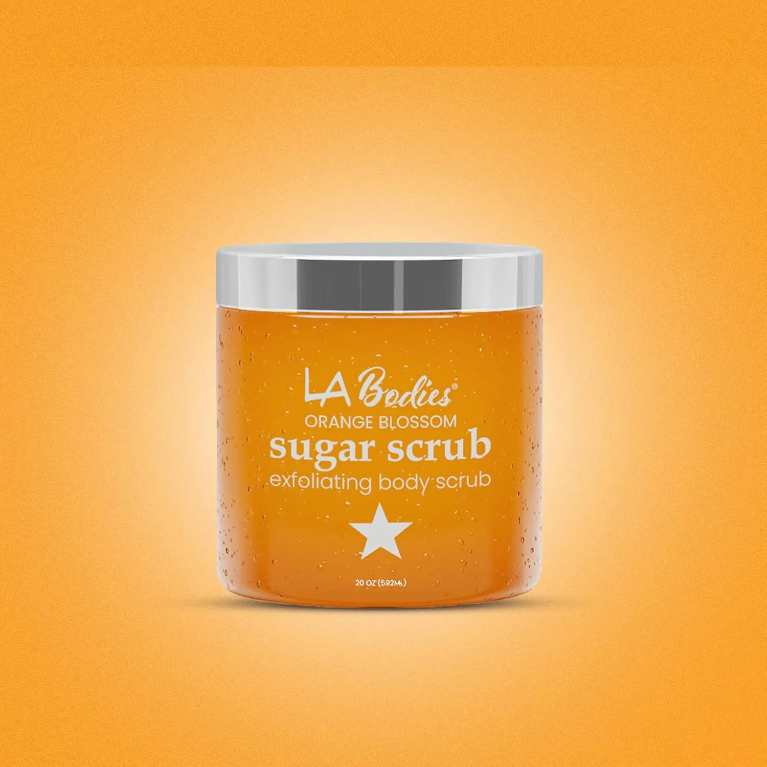 Sugar Scrub Exfoliating with Orange Blossom and Other Natural Ingredients for Body Scrub and Foot Scrub - Soft Scrub for Nourishing Essential Skin Care, 20 oz (592 mL), Made in USA