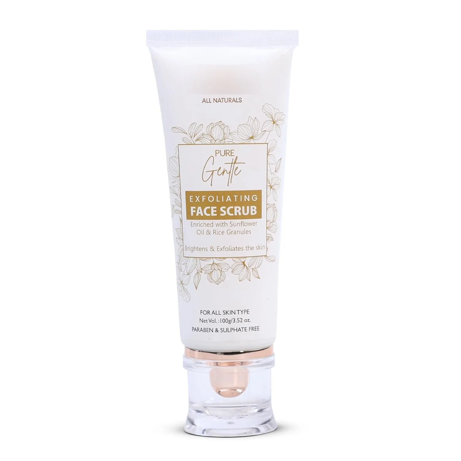 Sunflower & Rice Granule Effective Face Scrub | Extra Gentle Exfoliator for Smooth & Radiant Skin | Remove dead skin cells, unclog pores | Only Natural Ingredient Used | Result Oriented | Men & Women