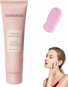Tanrewsis Exfoliating Gel, Face and Body Exfoliating Scrub Gel, Deep Cleansing Moisturizing Facial Exfoliator-1pcs