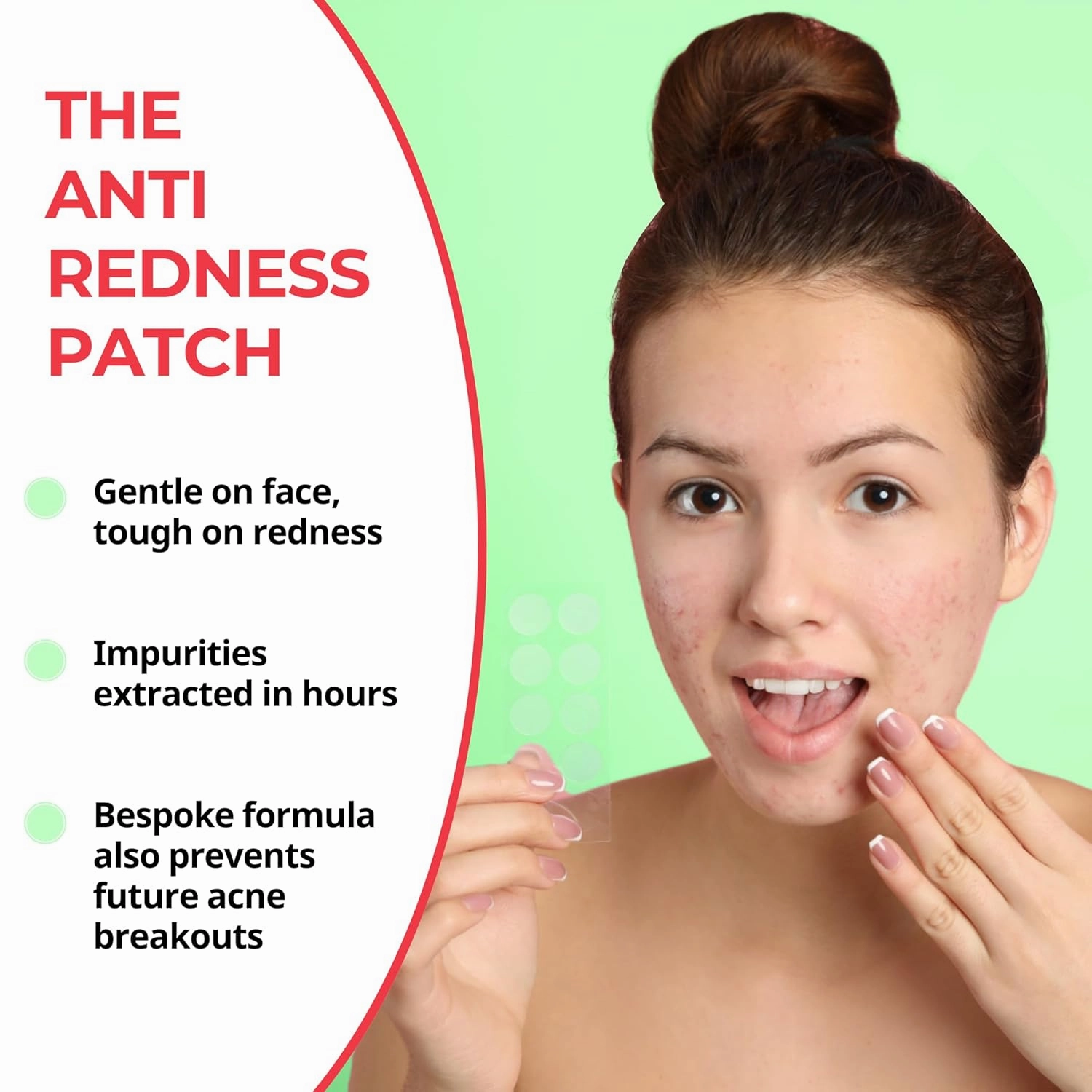 The Anti Redness Patch (2 Pack) | Bespoke Formula Pimple Patches for Face | Gentle on Skin, Tough on Redness |Results After 6 Hours | Strategically Curated Ingredients | Created By Dermatologists