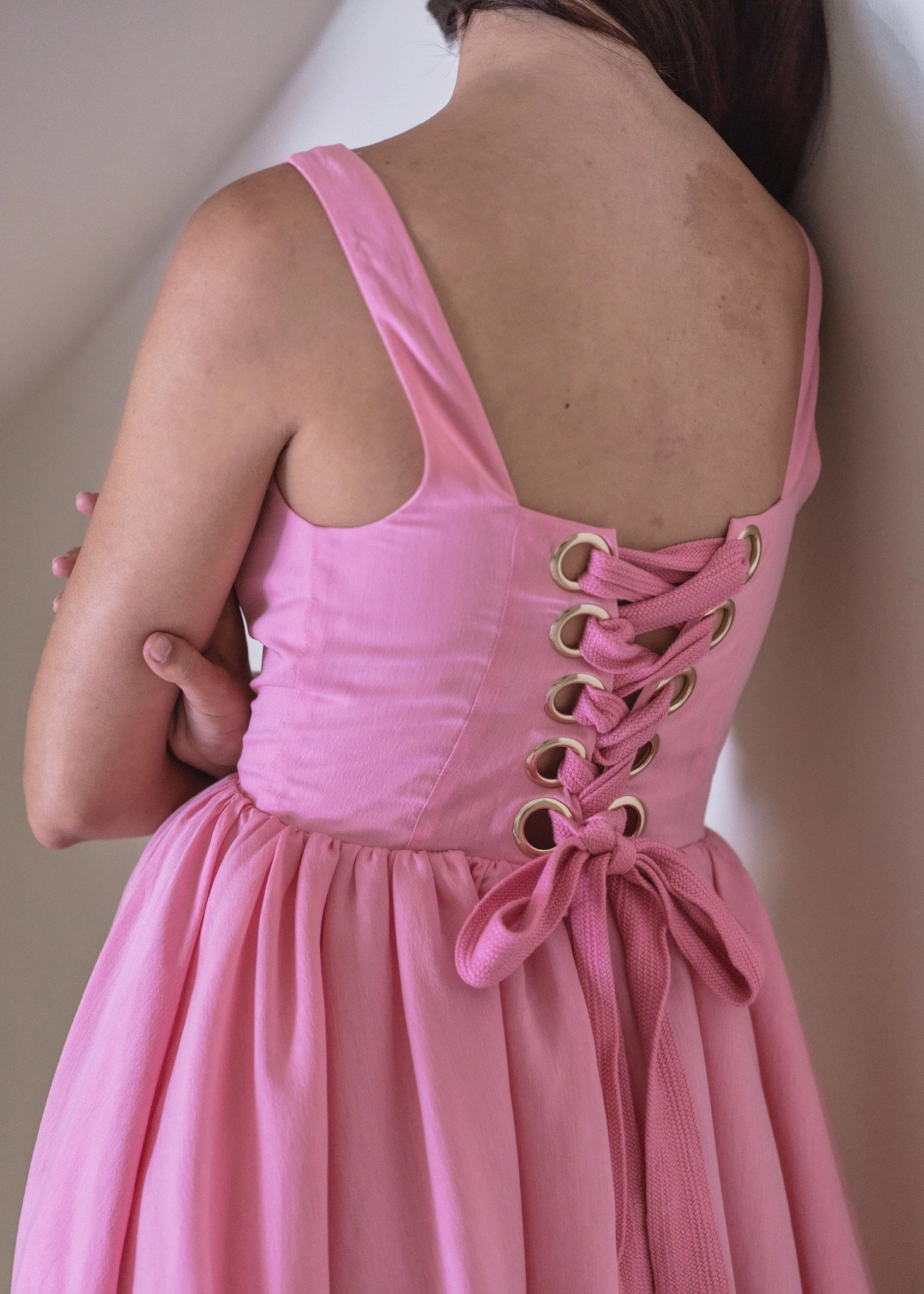 The Take Me Out Dress in Glowing Pink