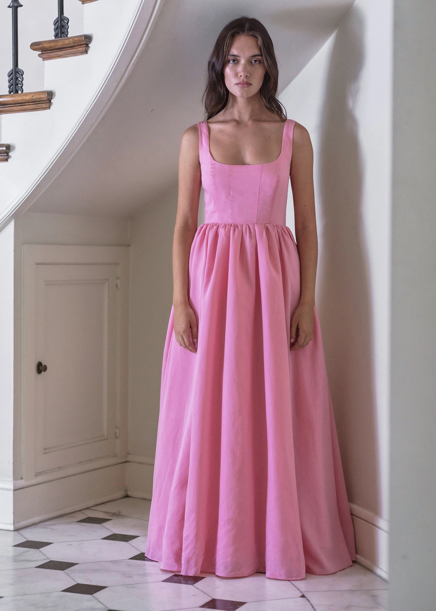 The Take Me Out Dress in Glowing Pink