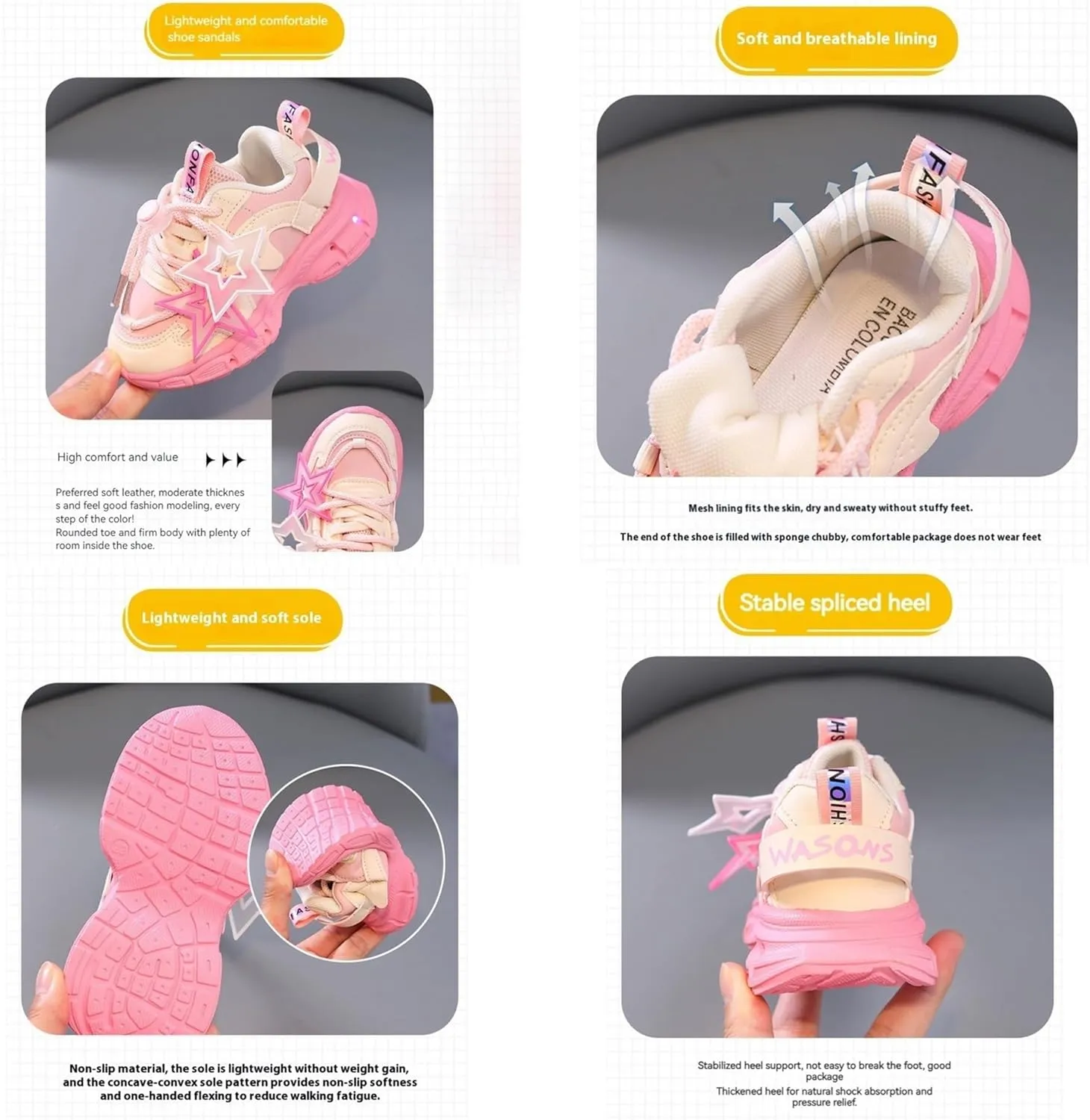 Toddler Light up Shoes for Girls - Slip Resistant led Lights Shoes with Cartoon Design, Luminous Glowing Kids Sneakers, Available in Black and Pink for Spring, Summer and Fall