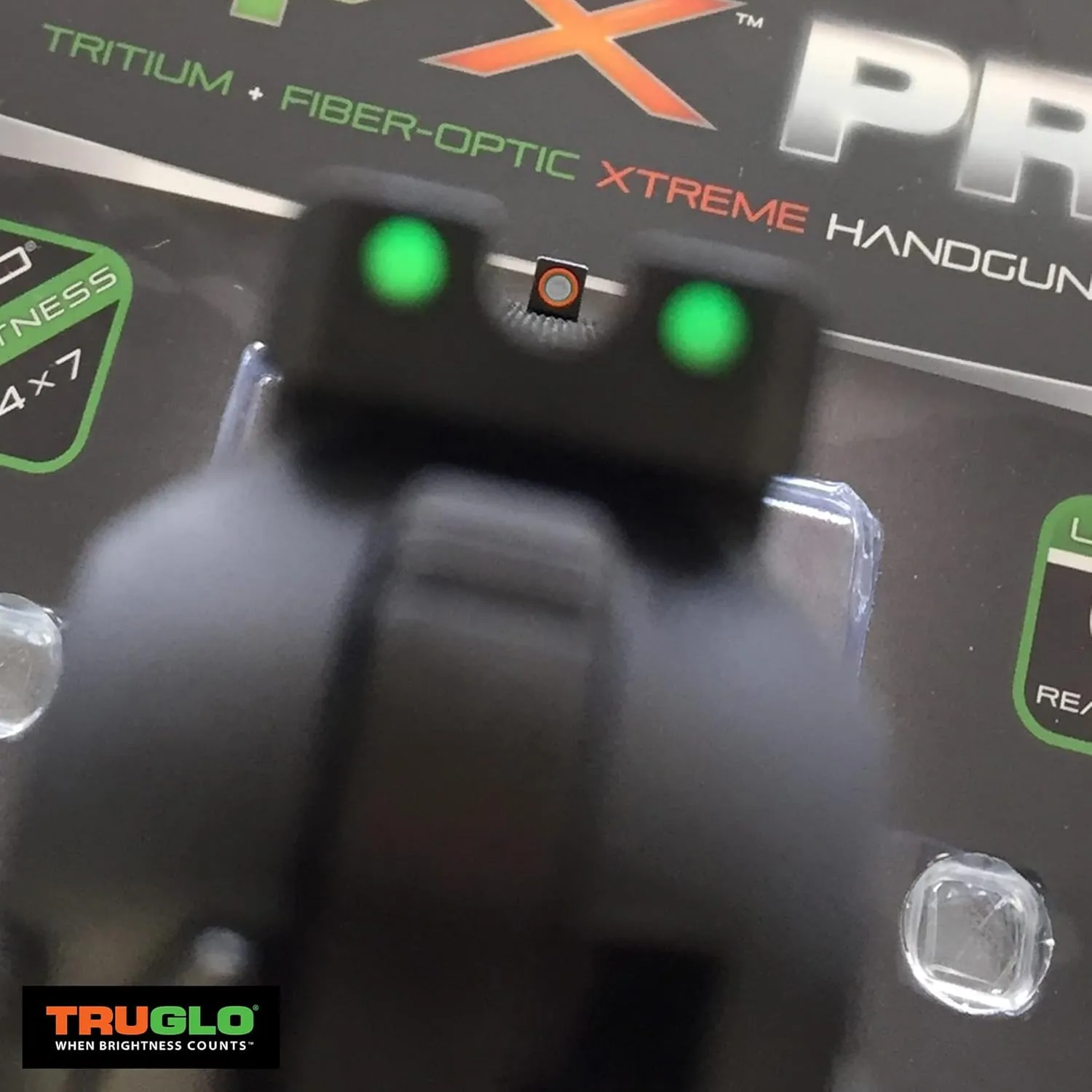 TRUGLO Tritium Pro Handgun Night Sights, Compatible with CZ Handguns Compact Gun Sights with Daylight White Dots, Night Tritium Dots & Focus Lock Front Ring