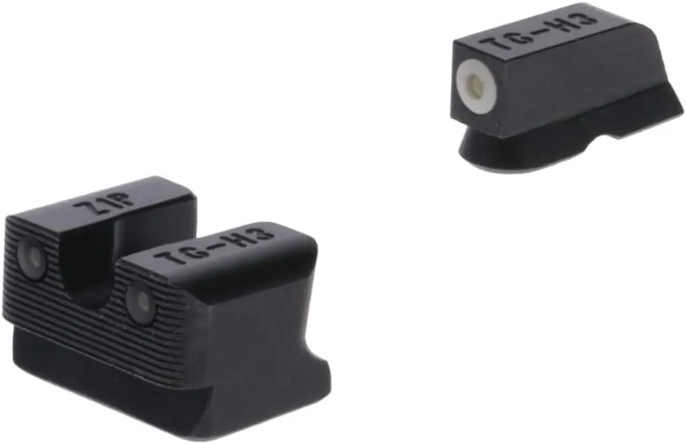 TRUGLO Tritium Pro Handgun Night Sights, Compatible with CZ Handguns Compact Gun Sights with Daylight White Dots, Night Tritium Dots & Focus Lock Front Ring
