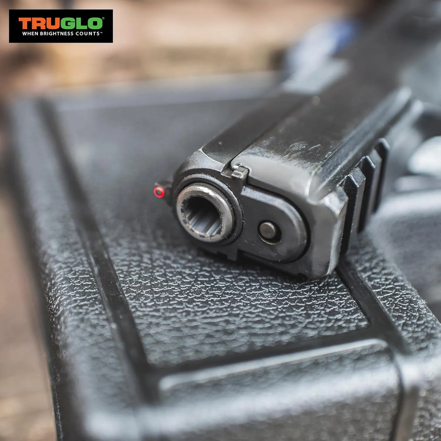 TRUGLO Tritium Pro Handgun Night Sights, Compatible with CZ Handguns Compact Gun Sights with Daylight White Dots, Night Tritium Dots & Focus Lock Front Ring