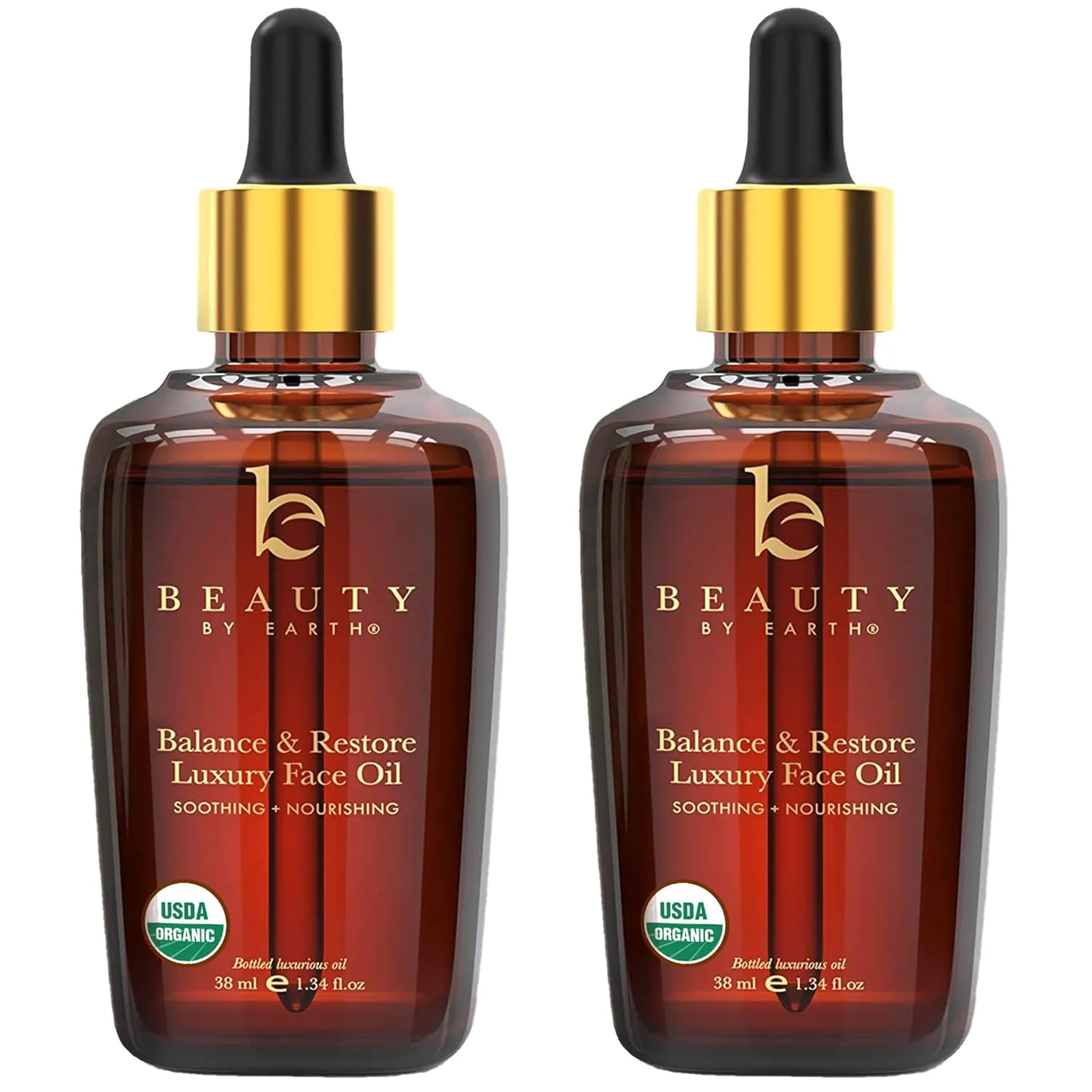 USDA Organic Face Oil - USA Made with Natural Ingredients, Anti Aging Formula for Acne-Prone & Oily Skin, Facial Oil with Vitamin E, Rosehip, Argan & Jojoba Oils for Sensitive Skin, Eczema & Rosacea