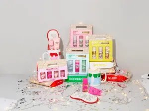 Victoria's Secret PINK Coco Body Care Gift Set: Coco, Coco Chill, Coco Vanilla Mini Lotions & Lip Mask 1.87 Fl Oz (Pack of 4)
