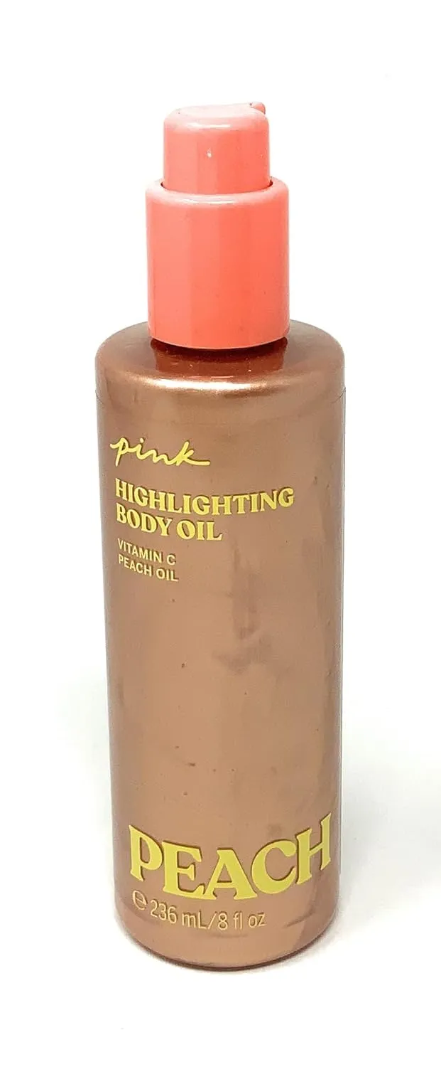 Victoria's Secret PINK Peach Highlighting Body Oil 8 fl oz