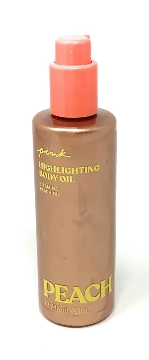 Victoria's Secret PINK Peach Highlighting Body Oil 8 fl oz