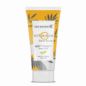 Vitamin C Face Scrub for Men and Women | Exfoliating Brightening Glowing Skin | Sulphate and Paraben Free | For All Skin Types,Paraben Free - 100 ml