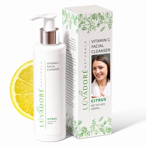 Vitamin C Facial Cleanser – Brightening Face Cleanser with Organic Olive Oil, MSM, Botanical Extracts – Gentle and Hydrating Face Wash for Uneven Skin Tone, Fine Lines, Wrinkles