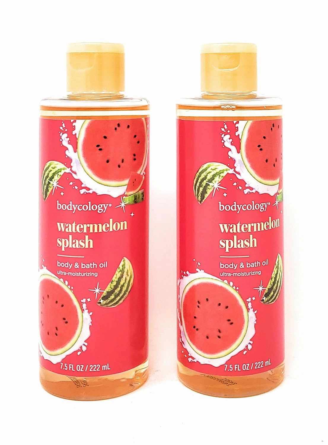 Watermelon Splash Body & Bath Oil 7.5 fl oz/222ml (Pack of 2)