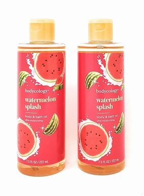 Watermelon Splash Body & Bath Oil 7.5 fl oz/222ml (Pack of 2)