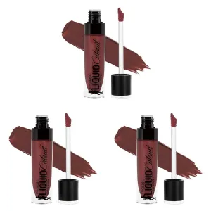 wet n wild Megalast Catsuit Matte Liquid Lipstick, Red Give Me Mocha | Lip Color Makeup | Moisturizing | Creamy | Smudge Proof (Pack of 3)