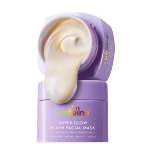 WF Super Glow Flash Facial Mask, 25% AHA BHA PHA, Brightening Face Pack with Coffee Extracts, 1.76 fl oz