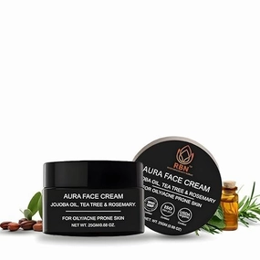 WF Aura Face Cream, Natural Organic with Jojoba Oil, Tea Tree & Rosemary, 0.88 oz, For Oily and Acne-Prone Skin