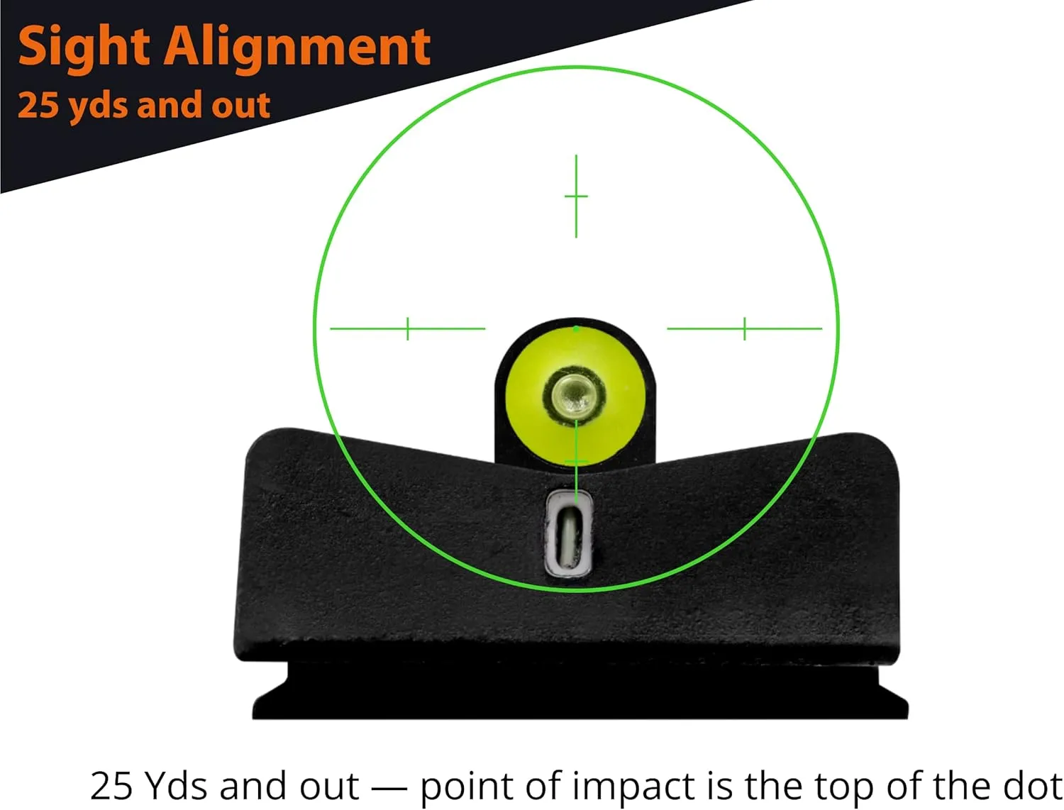 XS Sights DXT2 Big Dot Night Sight for CZ, Sig, HK Pistols, Front and Rear Glow in The Dark Tritium for Tactical Applications