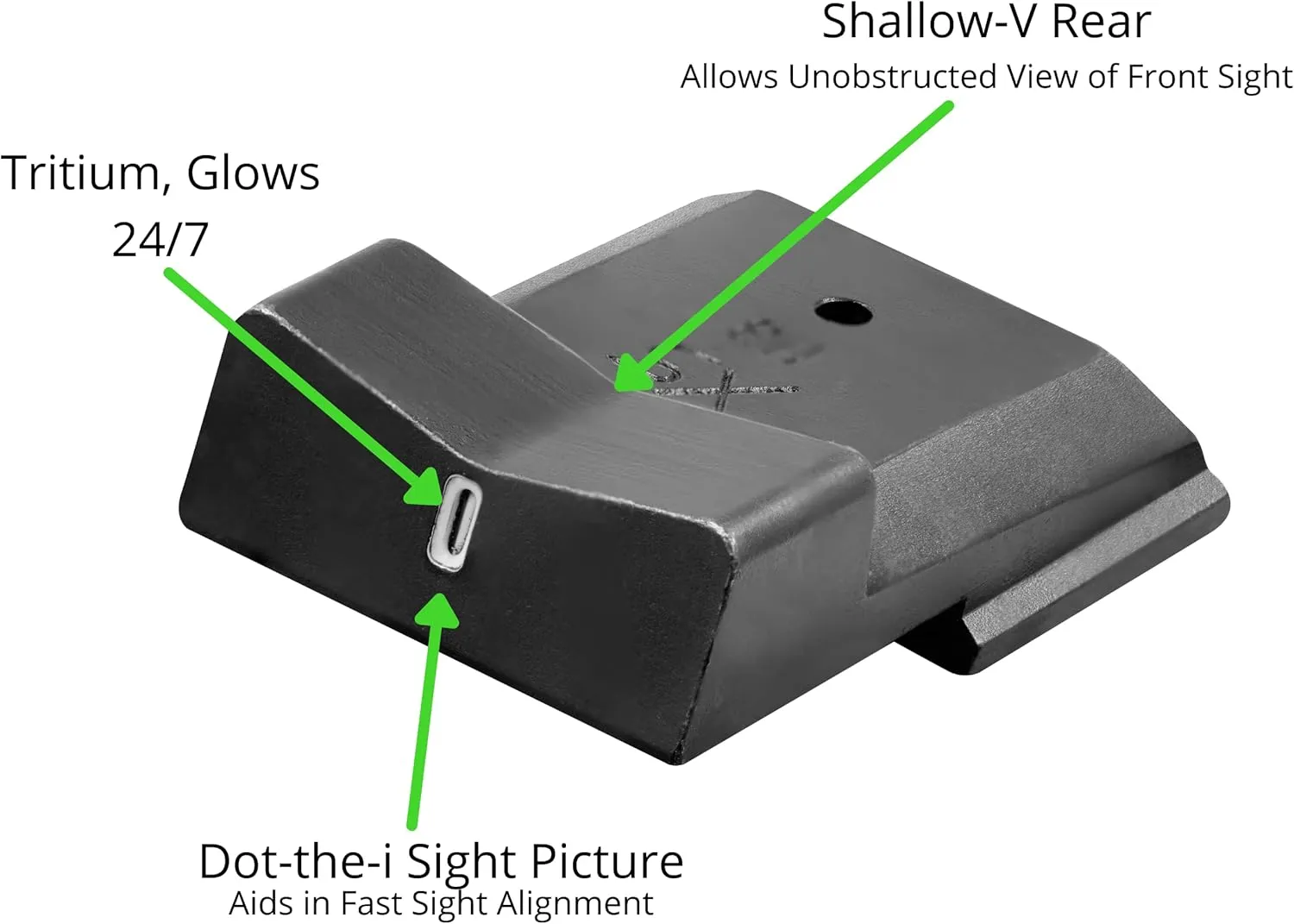 XS Sights DXT2 Big Dot Night Sight for CZ, Sig, HK Pistols, Front and Rear Glow in The Dark Tritium for Tactical Applications