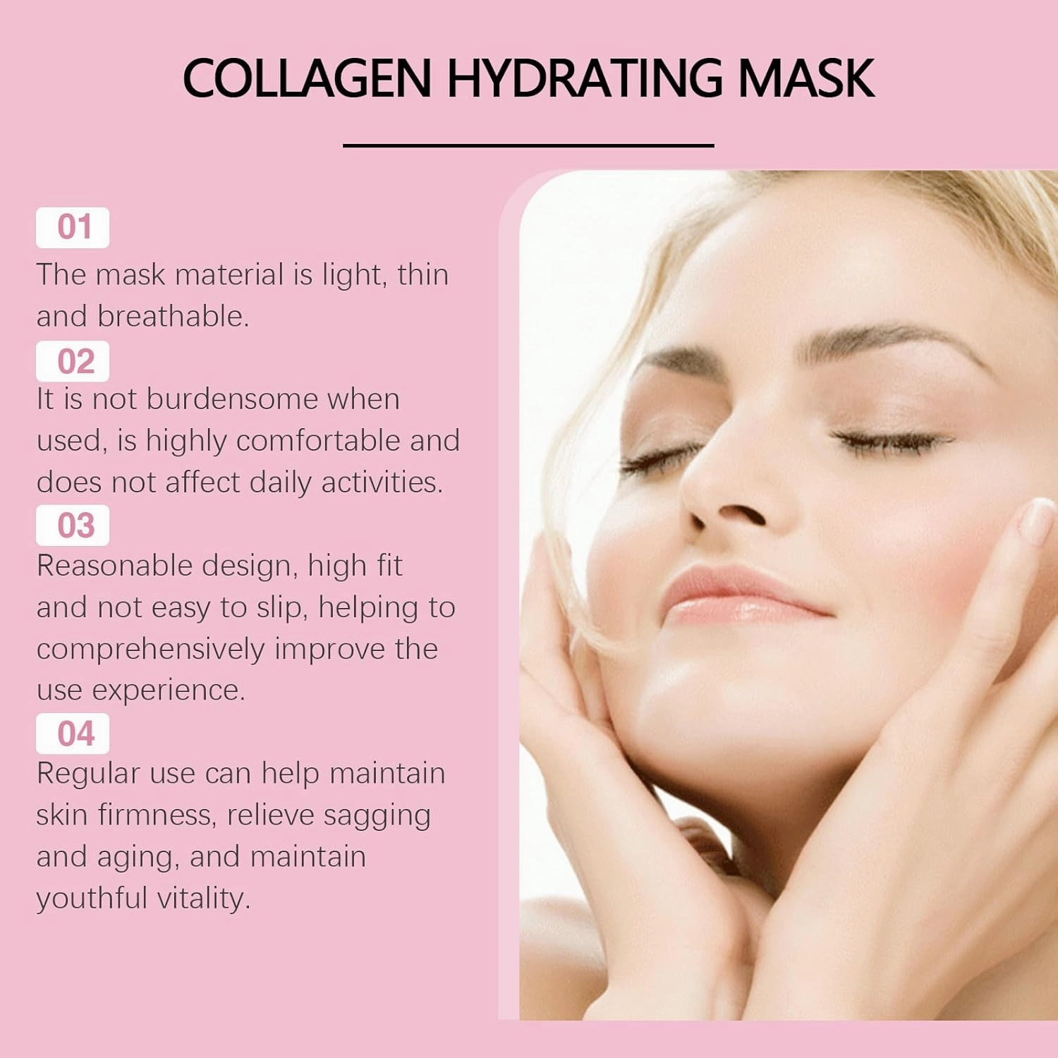 Youth PDRN Pink Collagen Face Mask - Just Use It Once A Week, Youth PDRN Pink Collagen Gel Mask, Hydrating & Pore Minimising Mask, For Glass Glow Skin Elasticity Improvement, Hydrating (8Pc/2 Boxes)