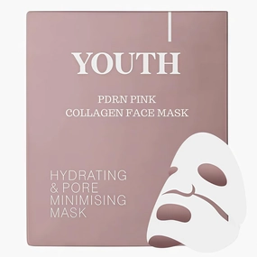 Youth PDRN Pink Collagen Face Mask - Just Use It Once A Week, Youth PDRN Pink Collagen Gel Mask, Hydrating & Pore Minimising Mask, For Glass Glow Skin Elasticity Improvement, Hydrating (8Pc/2 Boxes)