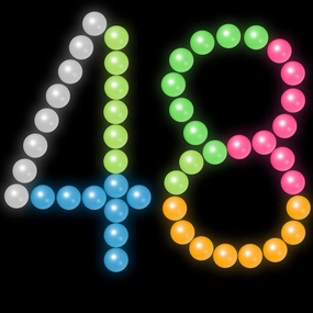 Zhanmai 48 Pcs Sticky Balls Set, Glow in The Dark Ceiling Balls for Teens Adults Anxiety Relax Stress Balls Luminescent Sticky Balls Sensory Stress Relief Sticky Balls for Party Favors Supplies